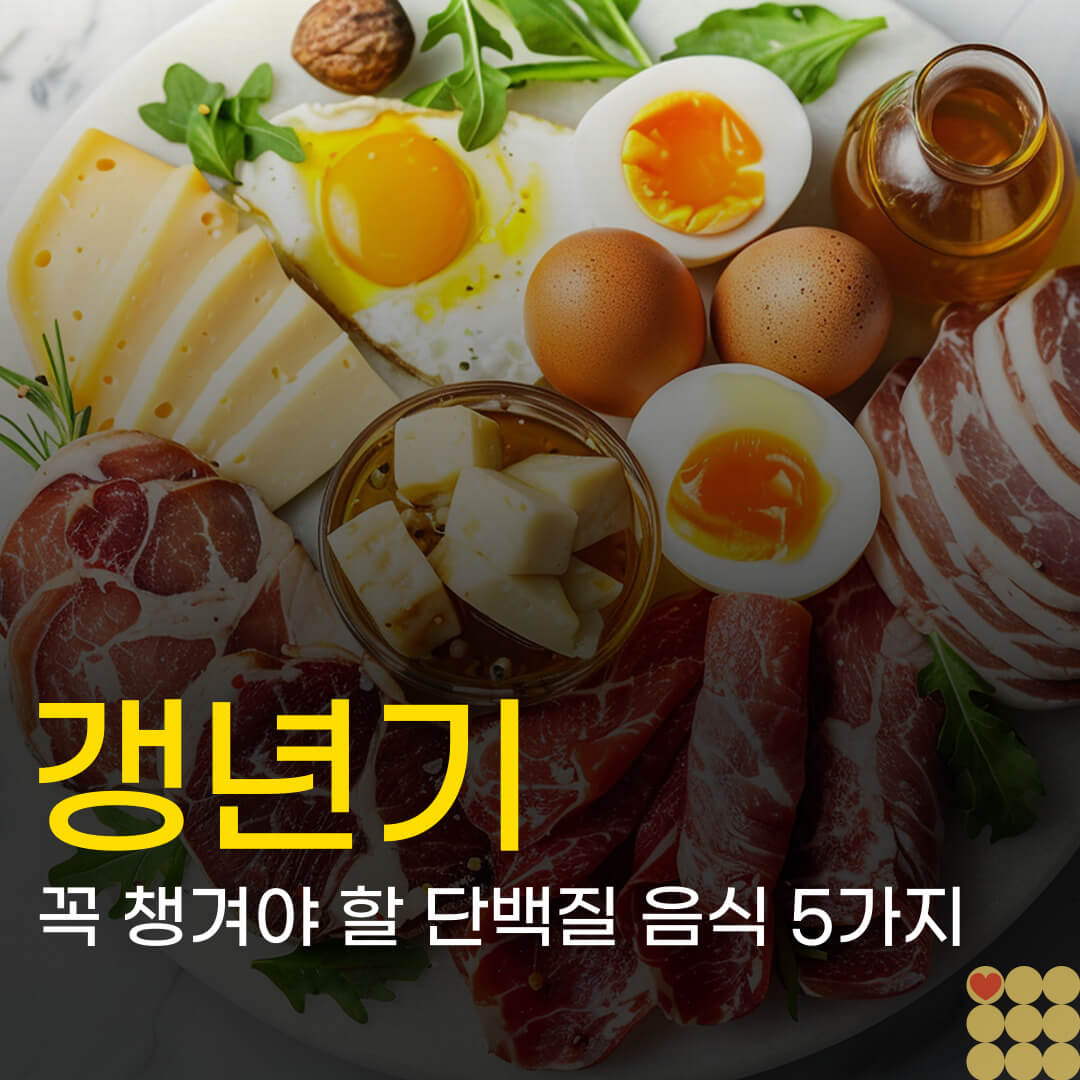 갱년기 여성, 꼭 챙겨야 할 단백질 음식 5가지