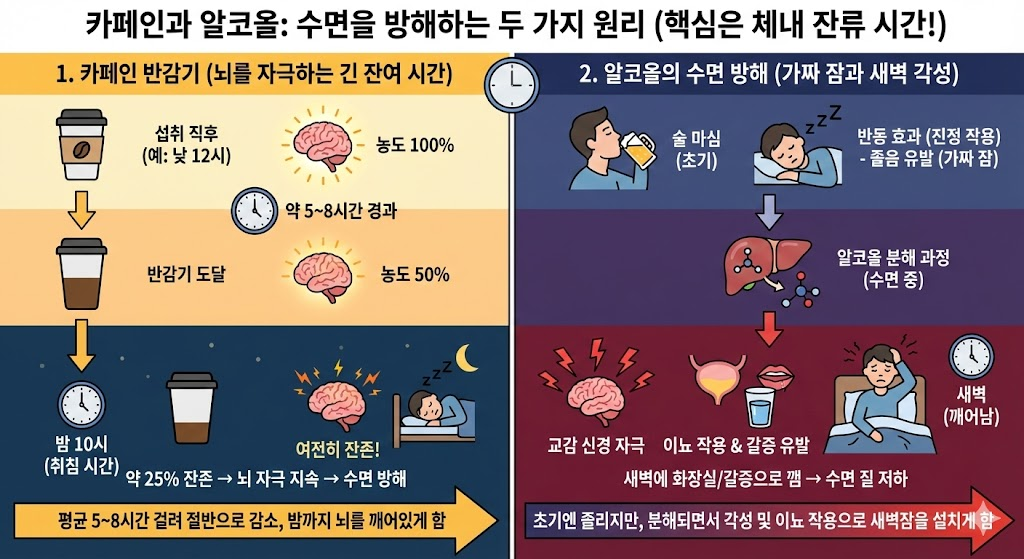 술과 커피가 수면을 망치는 시간 카페인 반감기와 알코올 분해 3단계 2 image 68