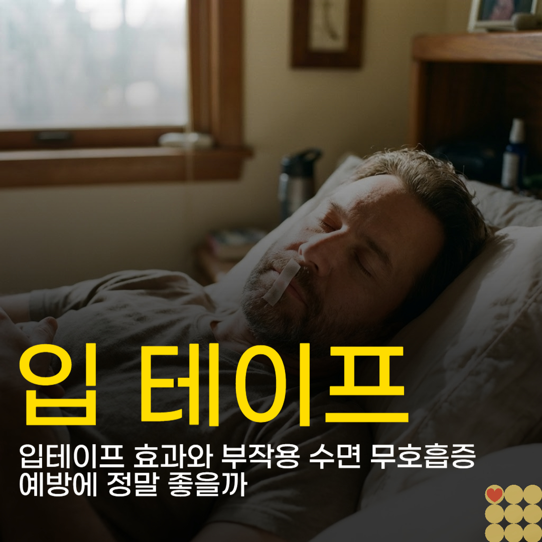 입테이프 효과와 부작용 수면 무호흡증 예방에 정말 좋을까