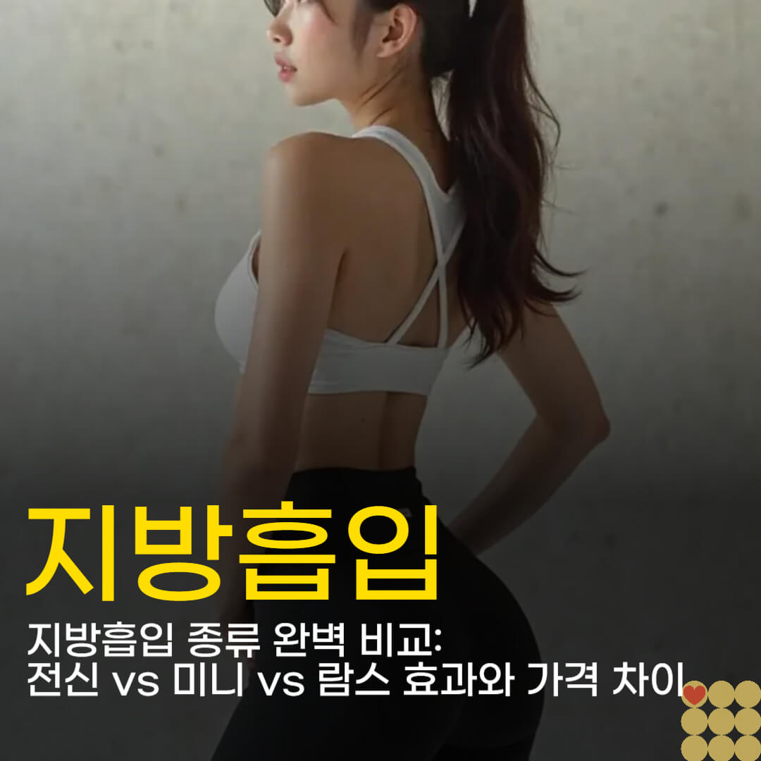지방흡입 종류 완벽 비교: 전신 vs 미니 vs 람스 효과와 가격 차이