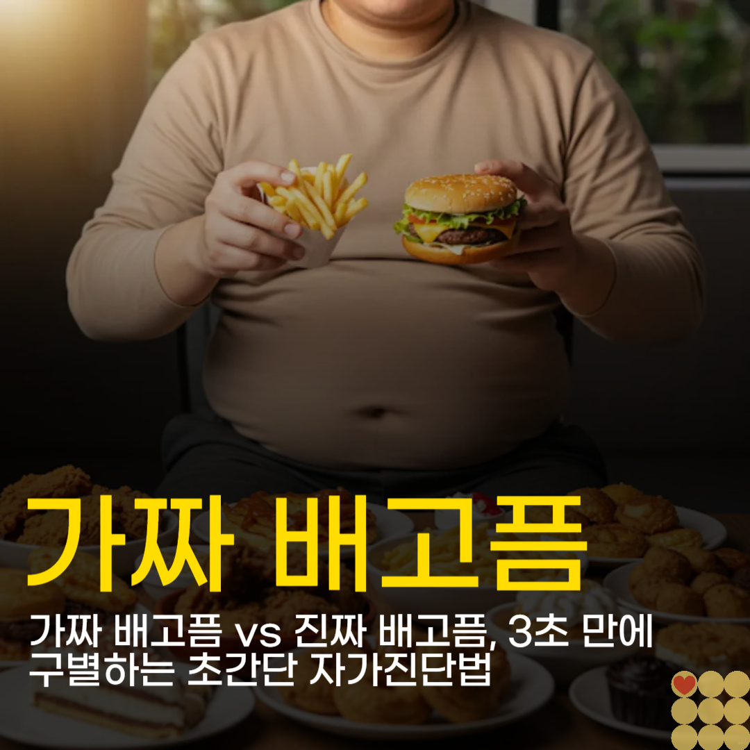 가짜 배고픔 vs 진짜 배고픔, 3초 만에 구별하는 초간단 자가진단법