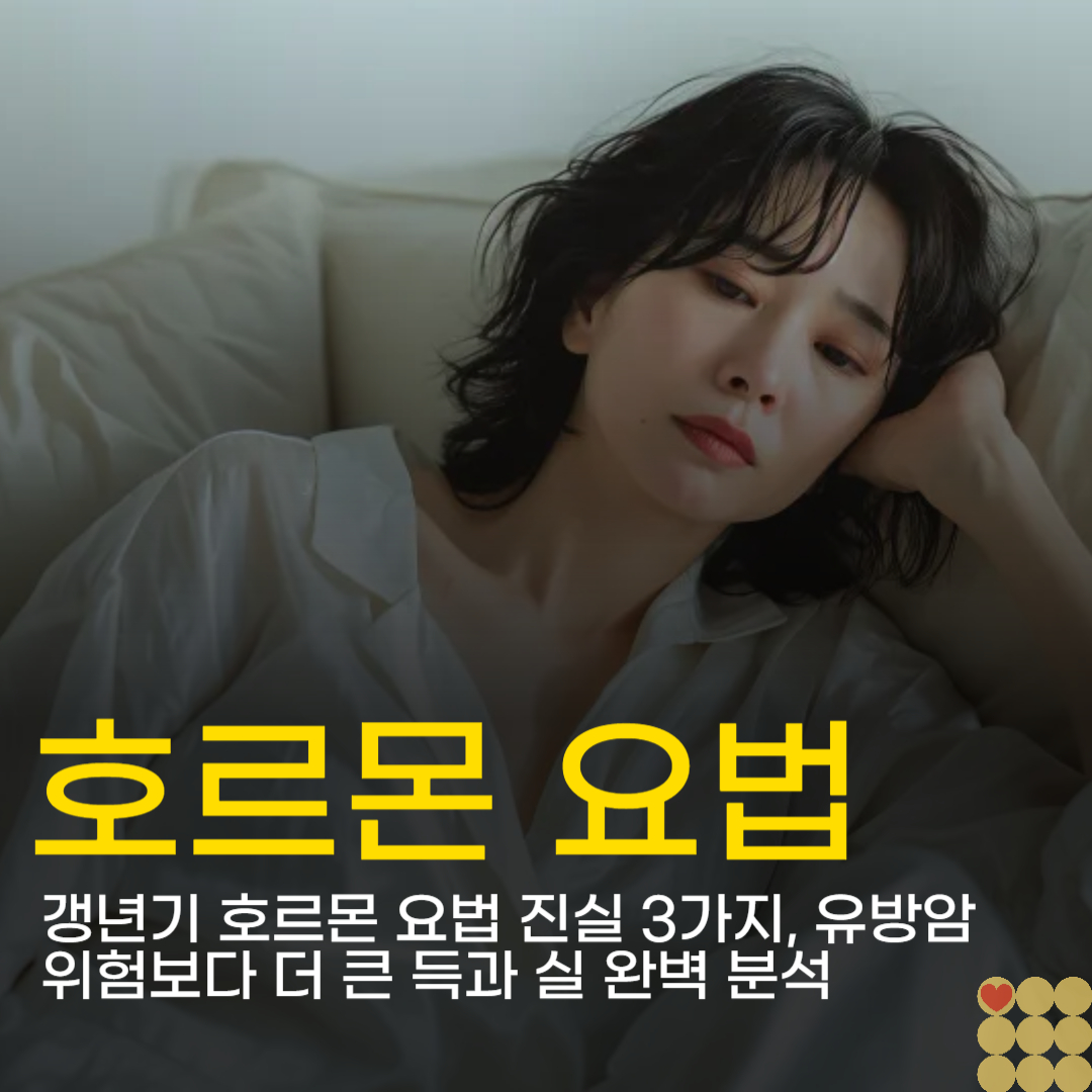 갱년기 호르몬 요법 진실 3가지, 유방암 위험보다 더 큰 득과 실 완벽 분석