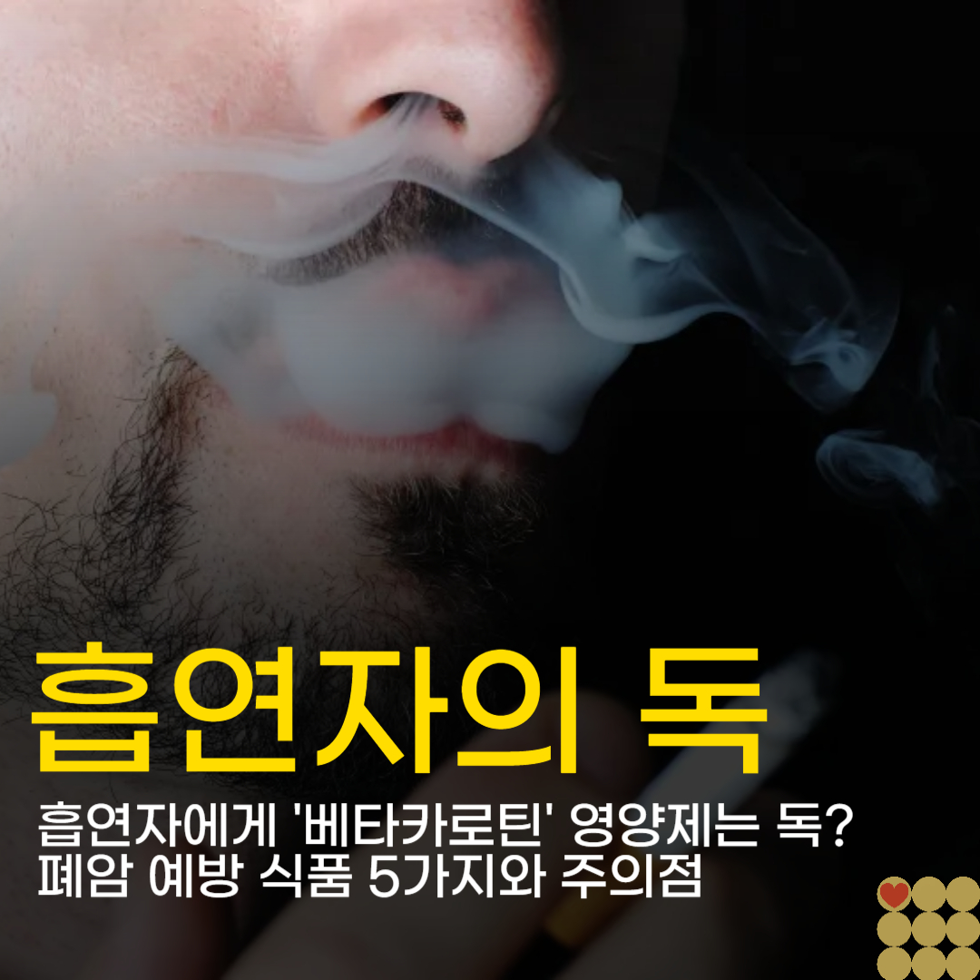 흡연자에게 '베타카로틴' 영양제는 독? 폐암 예방 식품 5가지와 주의점