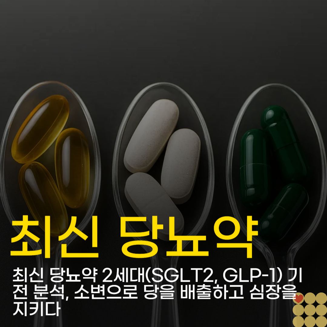 최신 당뇨약 2세대(SGLT2, GLP-1) 기전 분석, 소변으로 당을 배출하고 심장을 지키다