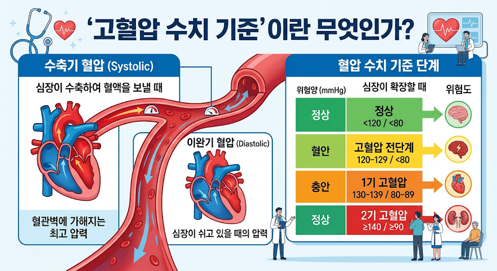 고혈압 수치 기준 과 낮추는 5가지 핵심 식습관 수칙